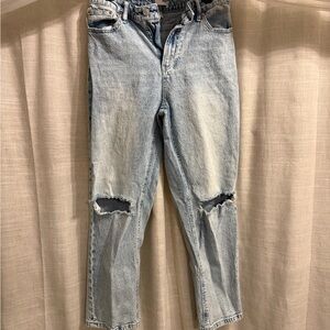 Distressed Light Blue Jeans